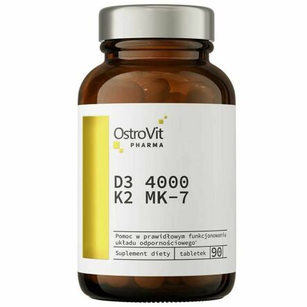 Witamina D3 4000 K2 MK-7 90 Tabletek - OstroVit Pharma