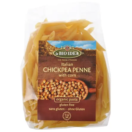 Makaron z Ciecierzycy i Kukurydzy Penne Bezglutenowy Bio 250 g  - La Bio Idea
