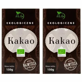 2 x Kakao o Obniżonej Zawartości Tłuszczu Bio 150 g - Biolife