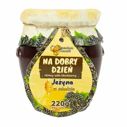 Miód z Jeżyną Na Dobry Dzień 220 g Pszczelarz Kozacki