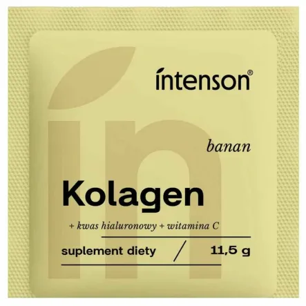 Kolagen z Witaminą C i Kwasem Hialuronowym o Smaku Bananowym 11,5 g - Intenson