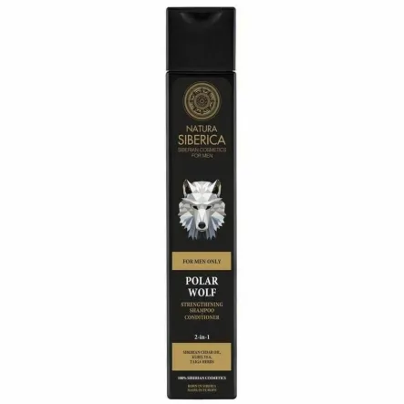 Naturalny Zmiękczający Szampon - Odżywka do Włosów Dla Mężczyzn 2 w 1 Polar Wolf 250 ml - Natura Siberica