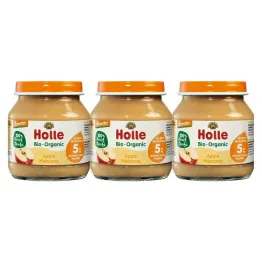 3 x Deser Przetarte Jabłko Bio Demeter 125 g od 5 Miesiąca - Holle