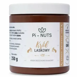 Krem Orzechowo - Kakaowy "Król Laskowy" Bez Dodatku Cukru 250 g - Pi-Nuts