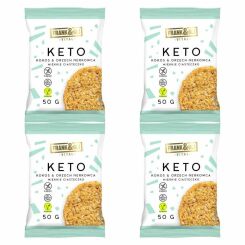 4 x KETO Miękkie Ciastko Kokos i Orzech Nerkowca Bezglutenowe 50 g - Frank and Oli