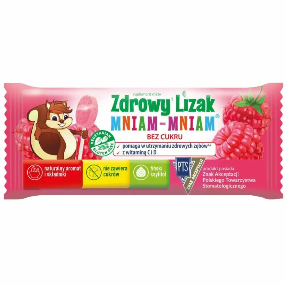 Zdrowy Lizak Mniam-Mniam MALINA Łezka 6 g - Starpharma