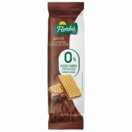 Wafelki Nadziewane Kakaowe Bez Dodatku Cukru 150 g - Florbu