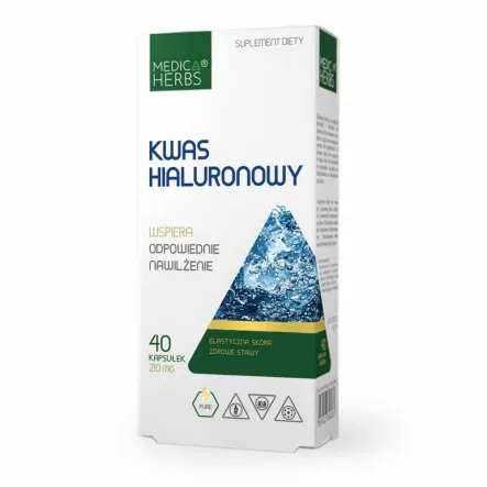 Kwas Hialuronowy 40 Kapsułek 210 mg - Medica Herbs