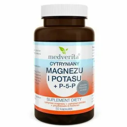 Cytryniany Magnezu i Potasu plus P-5-P 100 Kapsułek  - Medverita