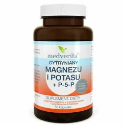 Cytryniany Magnezu i Potasu plus P-5-P 100 Kapsułek  - Medverita