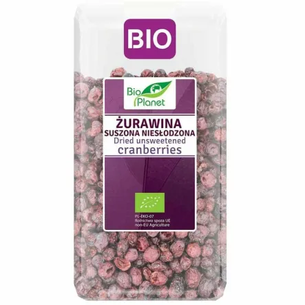 Żurawina Suszona Niesłodzona Bio 50 g - Bio Planet
