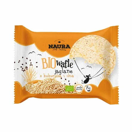 Wafle Jaglane z Kukurydzą i Chia Bio 32 g - Naura