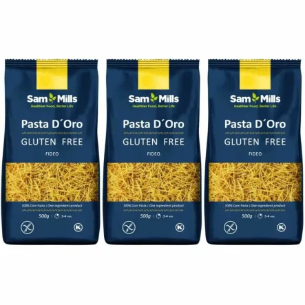 3 x Makaron Kukurydziany Nitka Bezglutenowy 500 g - Sam Mills