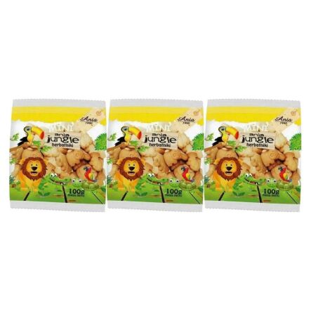 3 x Herbatniki Mini Jungle 100 g - Ania