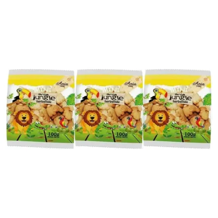 3 x Herbatniki Mini Jungle 100 g - Ania