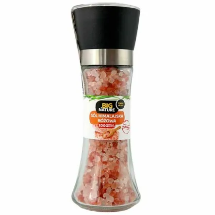 Sól Himalajska Różowa Gruba Młynek 200 g - Big Nature
