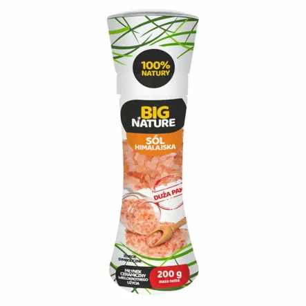 Przyprawa Sól Himalajska Różowa Gruba Młynek 200 g - Big Nature