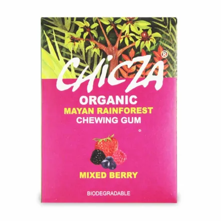 Guma do Żucia o Smaku Owoców Jagodowych Biodegradowalna Bio 30 g Chicza