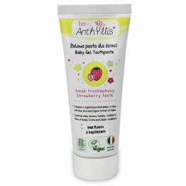 Żelowa Pasta do Zębów Dla Dzieci Bez Fluoru Truskawkowa 75 ml - Anthyllis