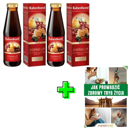 2 x Napój Owocowo-Ziołowy z Żelazem i Witaminami 450 ml (poprzednia nazwa Bogactwo Żelaza Plus Witaminy) - Rabenhorst+ ePoradnik: Jak Prowadzić Zdrowy Tryb Życia