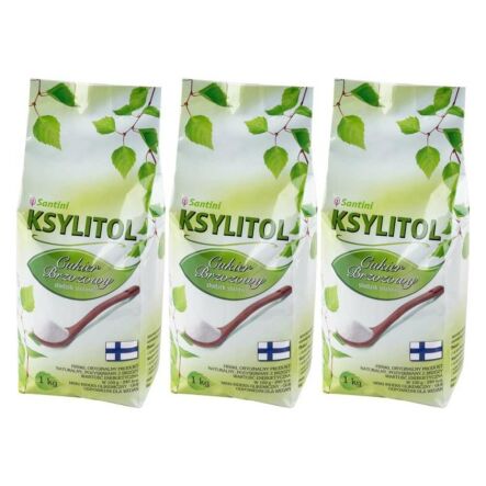 Zestaw 3 x Ksylitol C Krystaliczny 1 kg - Torebka - Santini 