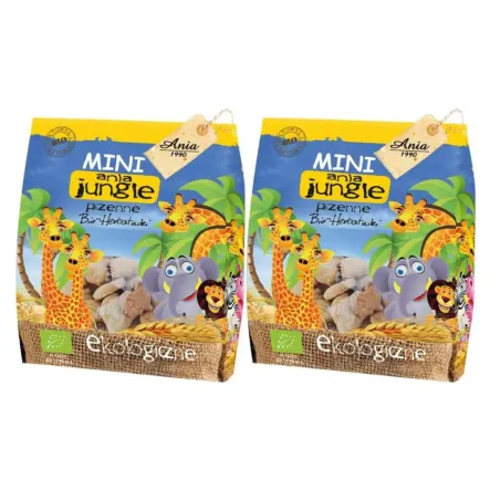 2 x Herbatniki Pszenne Mini Jungle Bio 100 g - Bio Ania