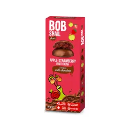 Przekąska Jabłkowo-Truskawkowa w Mlecznej Czekoladzie 30 g - Bob Snail
