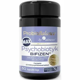 ProbioBALANCE MAX Psychobiotyk BIFIZEN 6,5 mld Żywych Komórek Bakterii 60 Kapsułek - Aliness