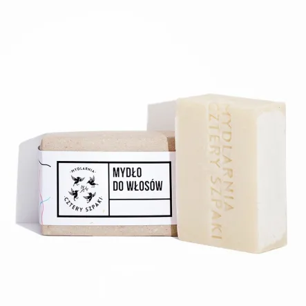 Mydło do Włosów z Olejkiem Rycynowym 110 g - 4 Szpaki