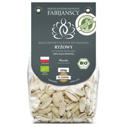 Makaron z Ryżu Biała Muszla Gnocchi Sardi Bezglutenowy Bio 225 g - Fabijańscy