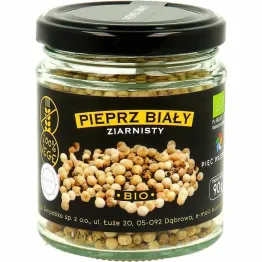 Pieprz Biały Ziarnisty Bezglutenowy BIO 90 g - Pięć Przemian