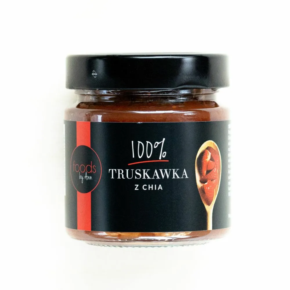 Dżem 100% Truskawka z Chia 200 g - Foods by Ann