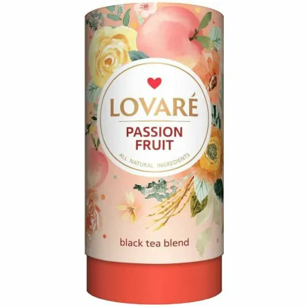 Herbata Czarna z Dodatkami Passion Fruit 80 g - Lovare