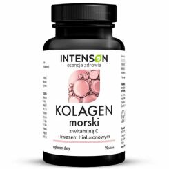 Kolagen Morski+ Kwas Hialuronowy+ Witamina C 90 Tabletek - Intenson