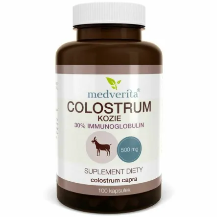 Colostrum Kozie 30% Immunoglobulin 100 Kapsułek - Medverita