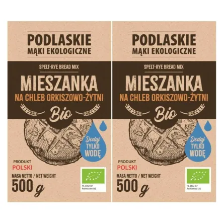 2 x Mieszanka Na Chleb Orkiszowo - Żytni BIO 500 g - Biolife