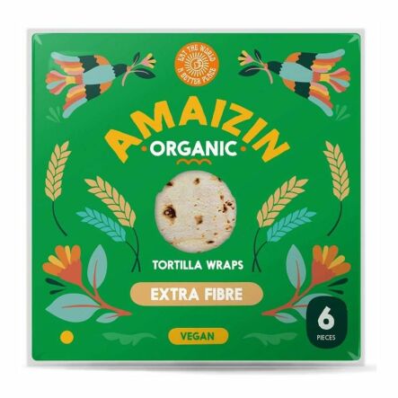 Tortilla Wraps z Otrębami Bio 240 g - Amaizin