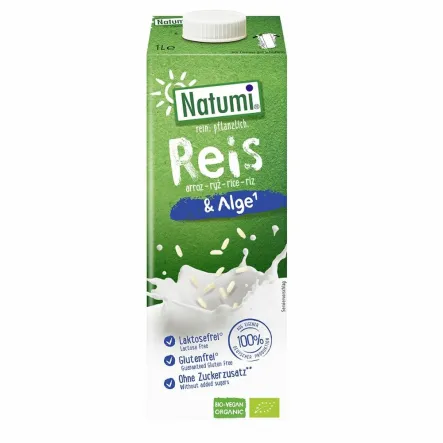 Napój Ryżowy z Algami Morskimi Bez Dodatku Cukru UHT Bio 1 l - Natumi 