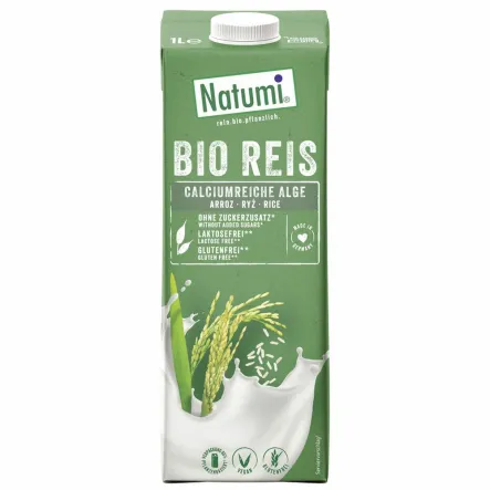 Napój Ryżowy z Algami Morskimi Bez Dodatku Cukru UHT Bio 1 l - Natumi