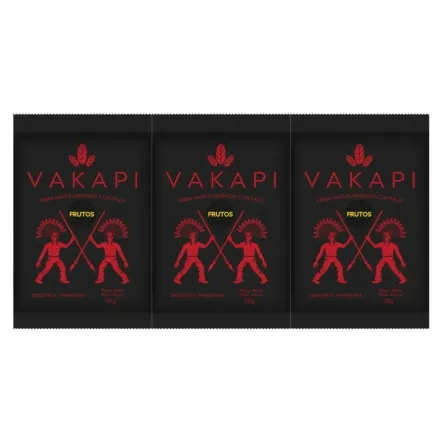 3 x Yerba Mate Vakapi Frutos 50 g