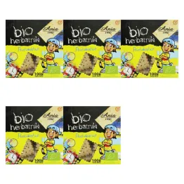 5 x Herbatniki Prostokątne Bio 100 g Bio Ania