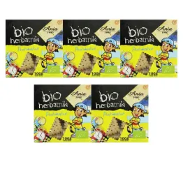 5 x Herbatniki Prostokątne Bio 100 g Bio Ania