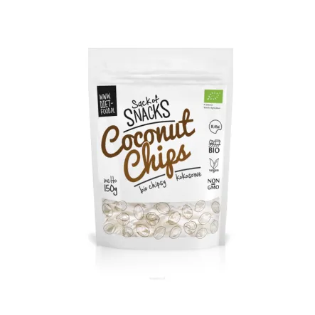 Chipsy Kokosowe Bio 150 g Diet Food - Przecena Krótka Data Minimalnej Trwałości