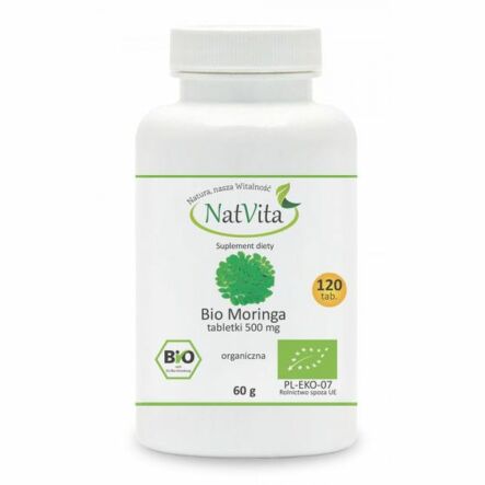 Moringa Bio  500 mg 120 sztuk - Natvita