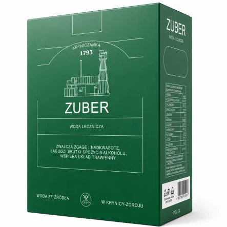 Zuber - Karton 3 l - Woda Lecznicza - Kryniczanka