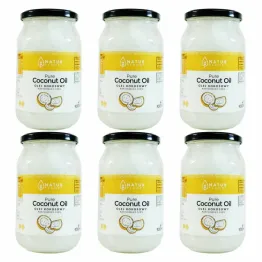 Zestaw 6 x Olej Kokosowy Bezzapachowy Rafinowany 900 ml  -  Natur Planet