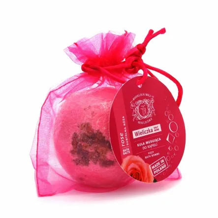 Kula Do Kąpieli Musująca - Subtelna Róża 110 g - Kopalnia Soli Wieliczka