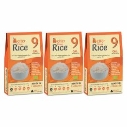 Zestaw 3 x Makaron Konjac w Kształcie Ryżu Bezglutenowy Bio 385g - Better Than Foods