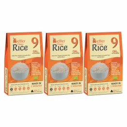 Zestaw 3 x Makaron Konjac w Kształcie Ryżu Bezglutenowy Bio 385g - Better Than Foods