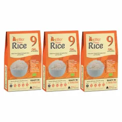Zestaw 3 x Makaron Konjac w Kształcie Ryżu Bezglutenowy Bio 385g - Better Than Foods